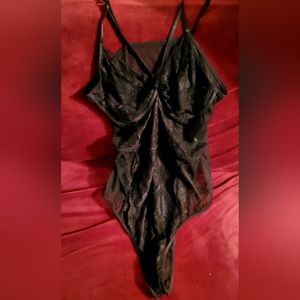 XL Black Lace Sheer Lingerie Bodysuit